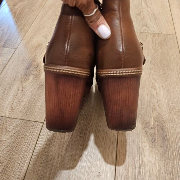 KORKS Stacey Brown Platform Ankle Boots Size 10 - Picture 6 of 8